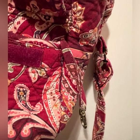 Vera Bradley vintage Piccadilly Plum Paisley Plaid Hobo bag Crossbody Purse - Picture 9 of 13